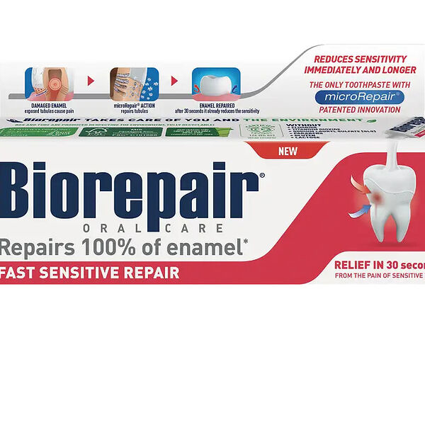 Зубная паста Biorepair Microrepair oral care Fast Sensitive Repair для чувствительных зубов 75 мл