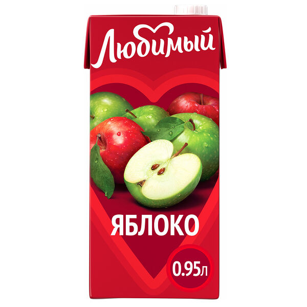 Напиток сокосодержащий Любимый Яблоко 0.95 л