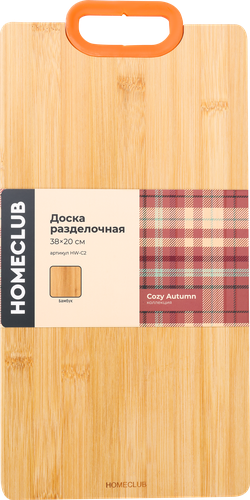 

Доска разделочная Homeclub Cozy Autumn бамбук пластик 38х20 см