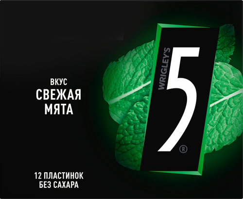 

Жевательная резинка Five Electro Свежая мята без сахара 31.2 г