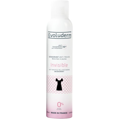 

Део-спрей женский Evoluderm Invisible Защита от белых и жёлтых пятен, 200 мл