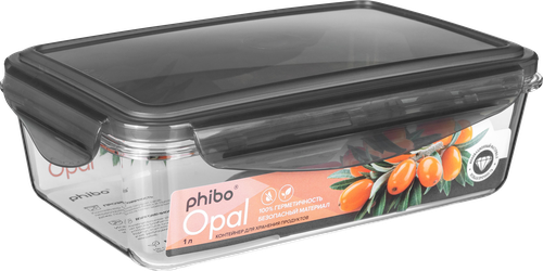 

Контейнер для продуктов Opal, 1 л, герметичный, пластик