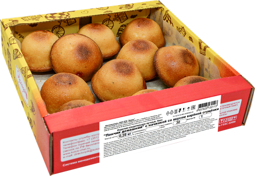 

Печенье Руслада Пончик домашний с начинкой со вкусом вареной сгущенки нано-лоток 280 г