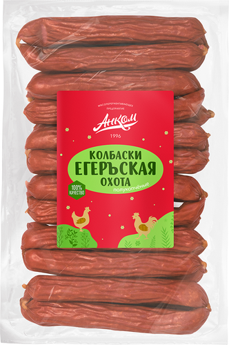 

Колбаски Анком Егеръская охота из мяса птицы полукопченые 2 сорт вес