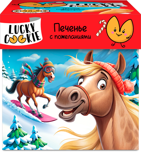 

Печенье сахарное Lucky Cookie с пожеланием 36 г