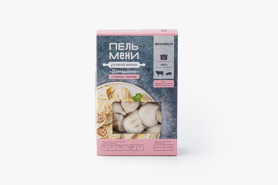 

Пельмени ВкусВилл ручной лепки Домашние 400 г