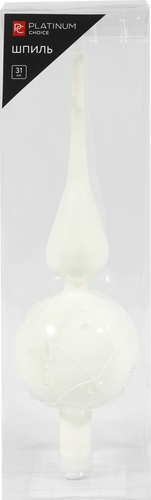 

Шпиль Platinum choice с глиттером, стекло 31 см в ассортименте Арт. GF250117-5/GF250117-7