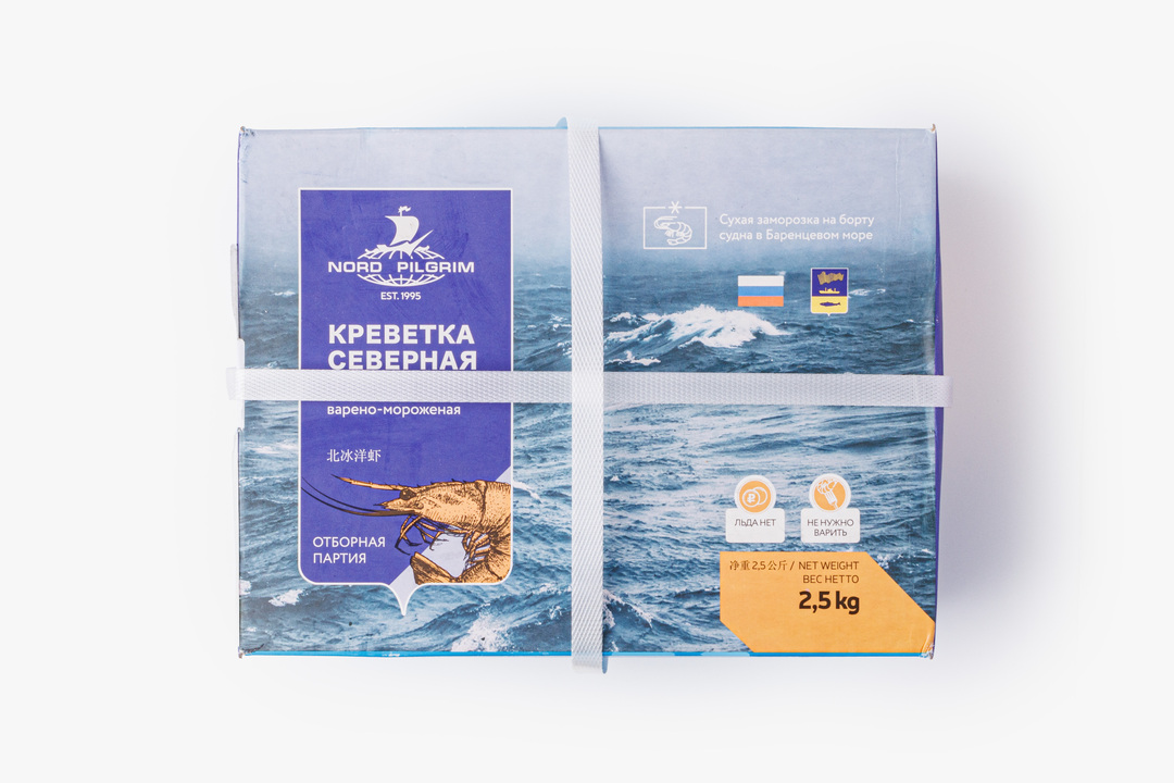 

Креветки северные Nord Pilgrim варено-мороженые 2.5 кг