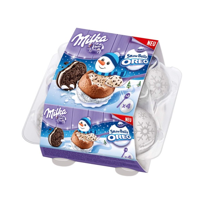 

Конфеты шоколадные Milka Snowballs Oreo Снежные шарики 112 г