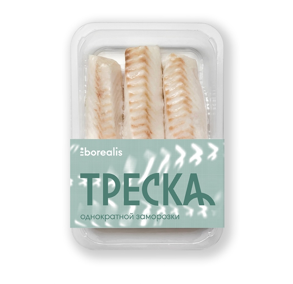 

Треска замороженная Borealis Атлантическая лоины филе без кожи и костей спинка 400 г