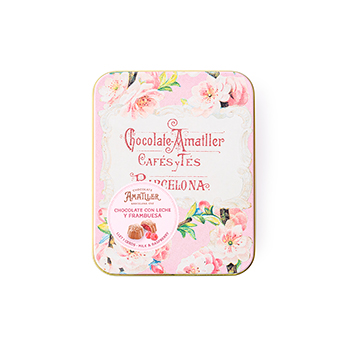 

Шоколадные конфеты Chocolate Amatller с малиновой начинкой в жестяной коробке 72 г Испания