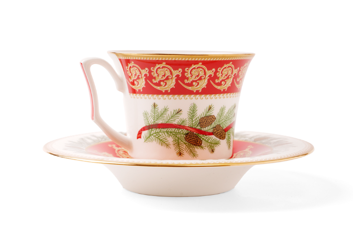 

Чашка с блюдцем Императорский фарфоровый завод Юлия Рождественское чаепитие