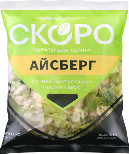 

Салат айсберг Скоро мытый, резаный 140 г