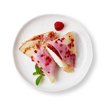 

Блины Азбука Вкуса с малиной и кремом чизкейк от бренд-шефа вес