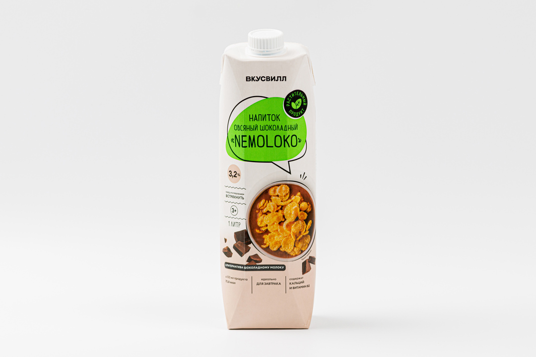 

Напиток ВкусВилл Nemoloko овсяный шоколадный 1 л