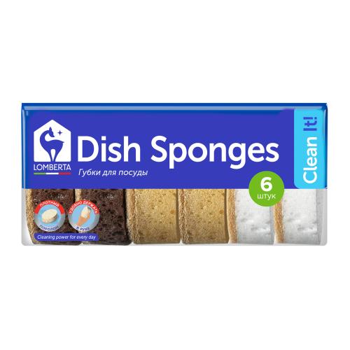 

Губки для посуды Lomberta овальные 6 шт.