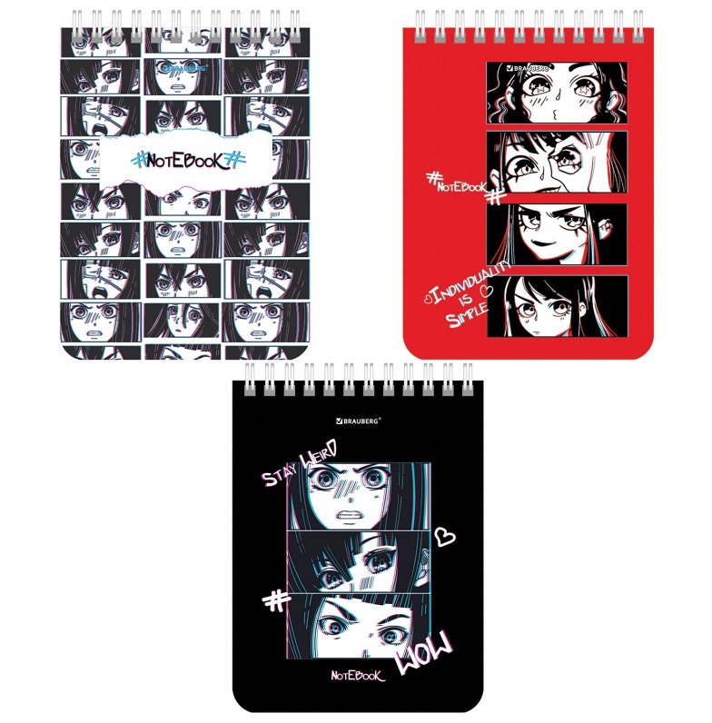 

Блокнот BRAUBERG Anime emotions, 40 листов, в клетку, в ассортименте 1шт