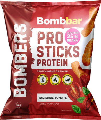 

Палочки кукурузные BombBar Протеиновые со вкусом Вяленые томаты 60 г