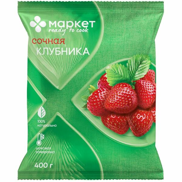 Клубника быстрозамороженная Маркет Перекрёсток, 400 г