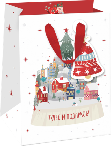 

Пакет подарочный City home Trade Мишкина клюква 19x14x9 см 1 шт. дизайн в ассортименте