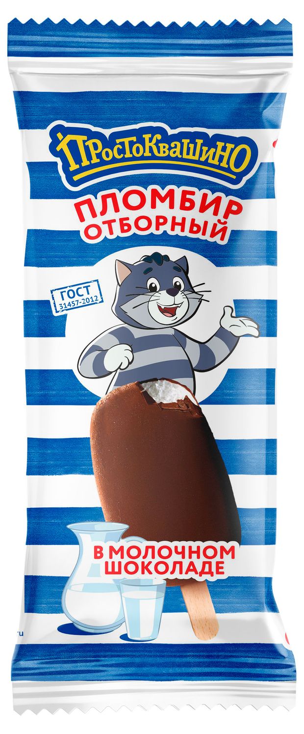 

Мороженое Простоквашино ванильное эскимо в шоколаде 60 г