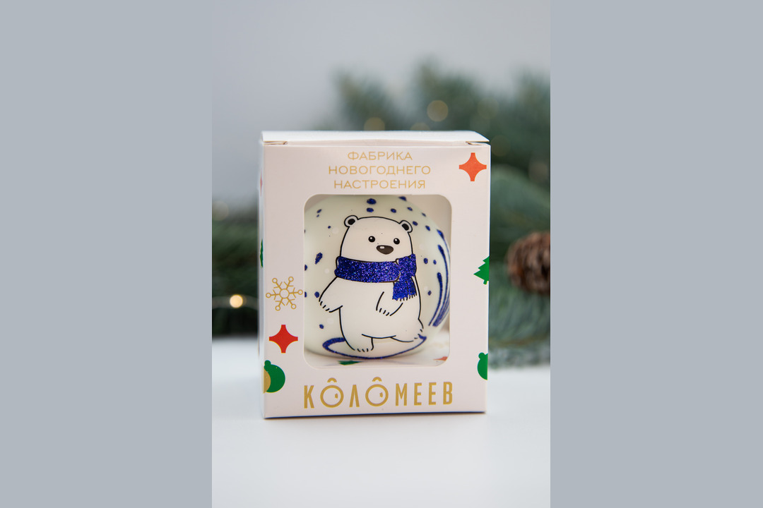 

Игрушка елочная Коломеев Веселый медвежонок в подарочной упаковке