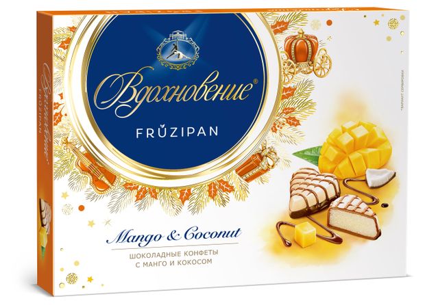 

Набор шоколадных конфет Вдохновение Fruzipan с манго и кокосом 145 г