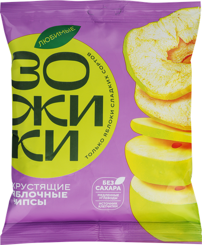

Чипсы яблочные Любимые Зожики хрустящие 25 г