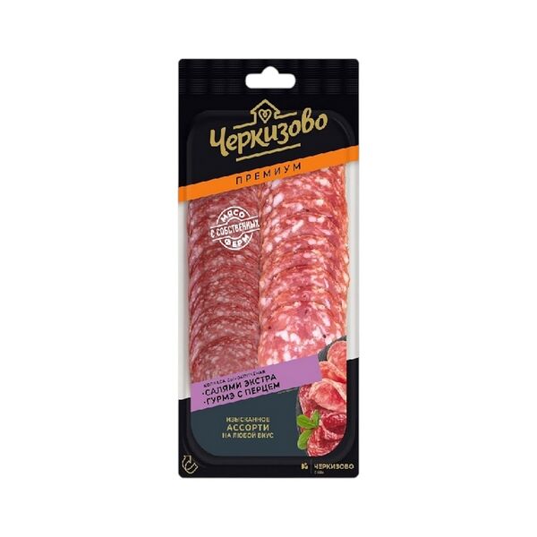 Колбаса Ассорти Салями Экстра и Гурмэ с перцем с/к в/с 85г Черкизовский МЗ