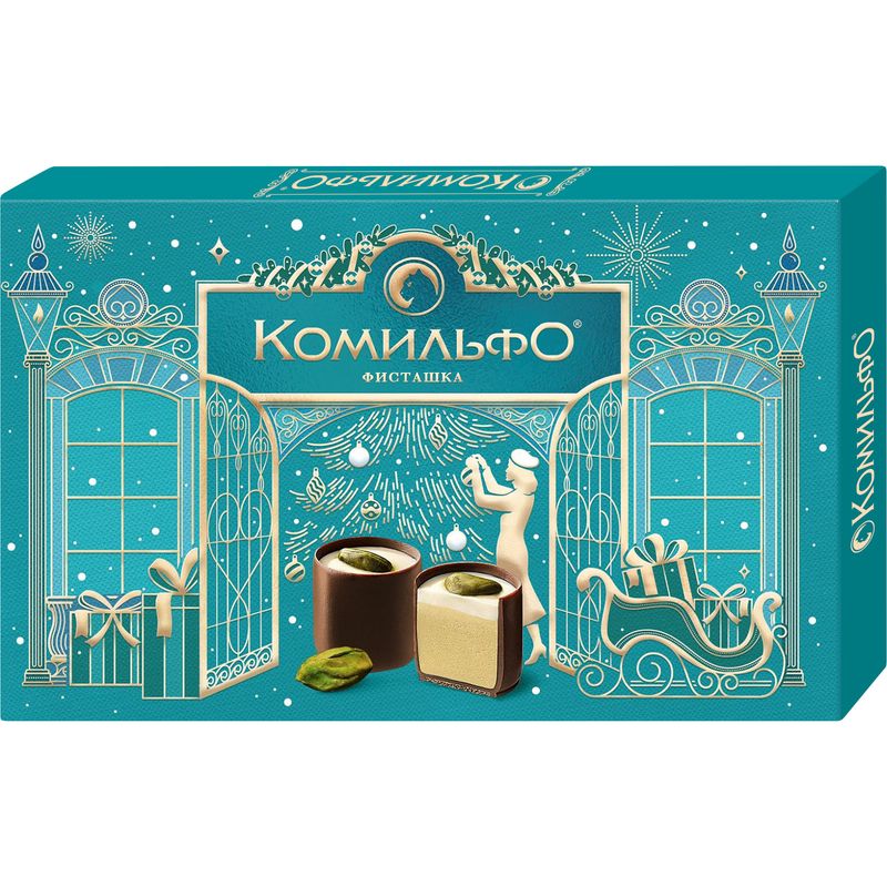 

Конфеты шоколадные Комильфо Фисташка с двухслойной начинкой 116 г