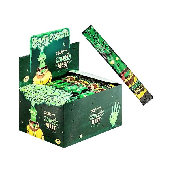 Жевательная конфета Zombie мозг со вкусом манго 18г
