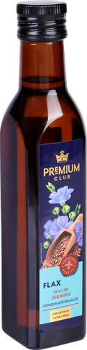 

Масло льняное Premium club нерафинированное, 250 мл