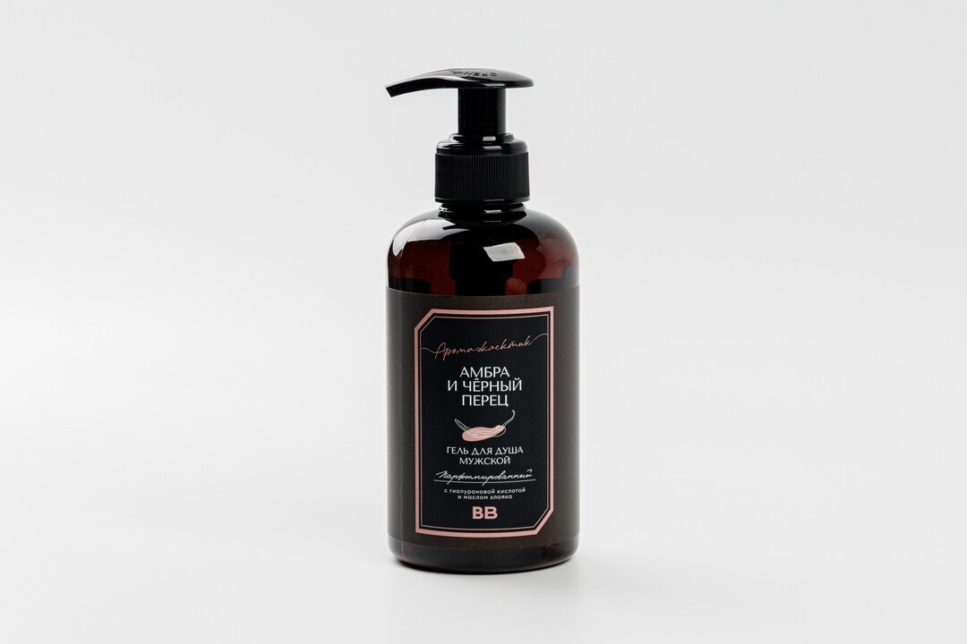 

Гель для душа ВкусВилл мужской Амбра и черный перец, 300 мл