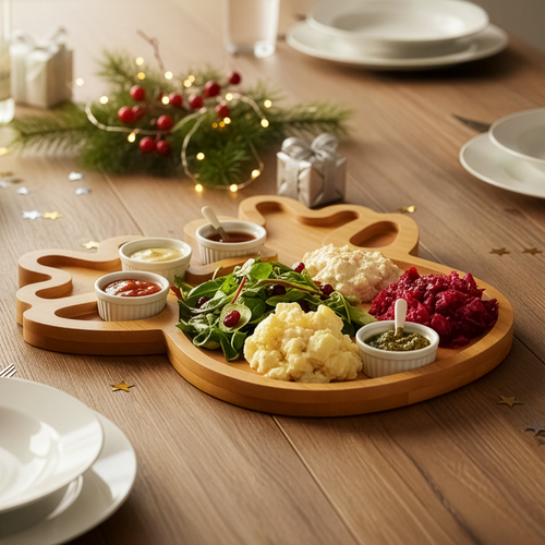 

Тарелка сервировочная Homeclub Horns 24 см бамбук