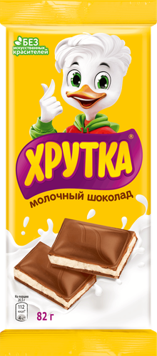 

Шоколад молочный Хрутка молочная начинка 82 г