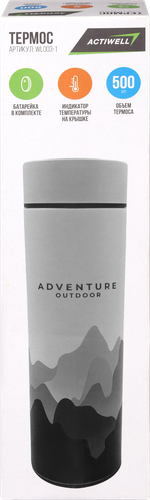 

Термос Actiwell 500 мл, с двойными стенками и температурным дисплеем, Арт WL003-1 дизайн в ассортименте
