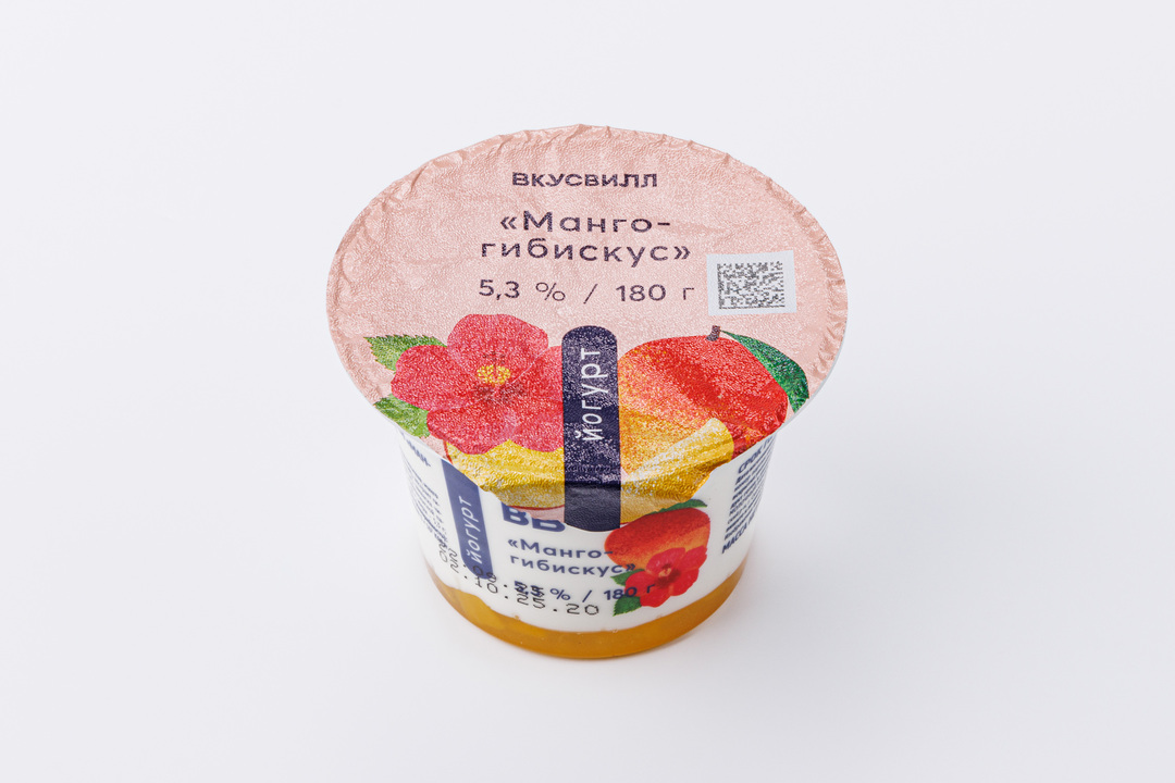 

Йогурт ВкусВилл Манго-гибискус 5.3% 180 г