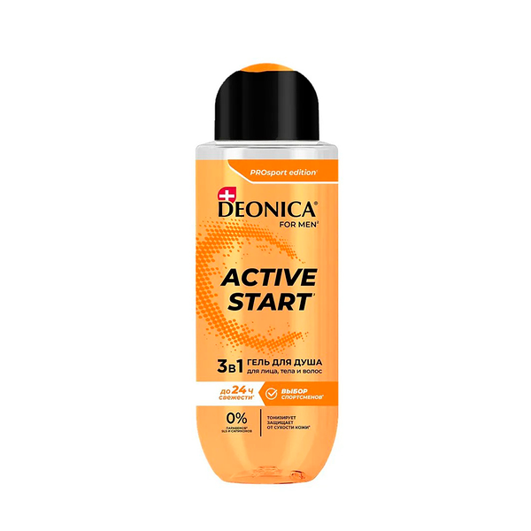 Гель для душа Deonica Active Start For Men Фруктово-древесная свежесть 400 мл
