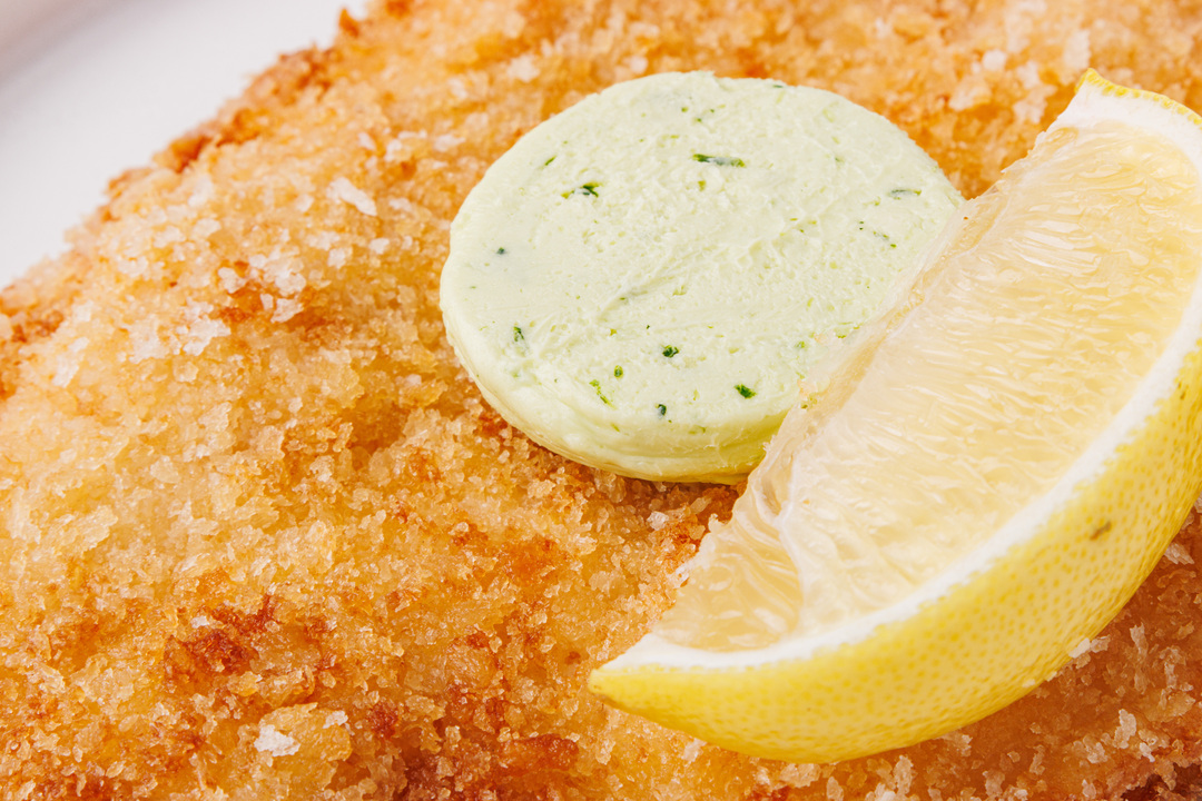 

Шницель куриный ВкусВилл с пряным маслом и лимоном 220 г