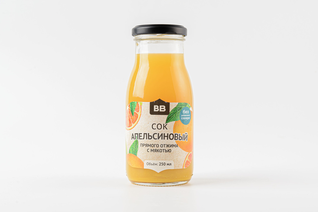 

Сок ВкусВилл апельсиновый прямого отжима 250 г