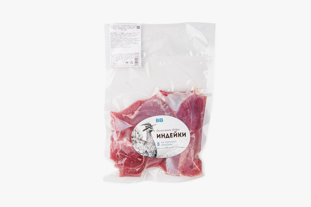 

Бедро индейки бескостное зернового откорма 500 г