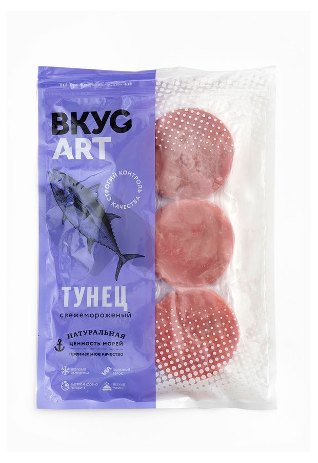 

Тунец ВкусАрт медальоны замороженные 400 г