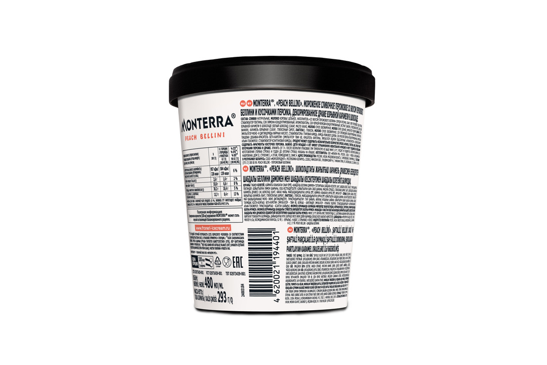 

Мороженое Monterra Peach Bellini 480 г