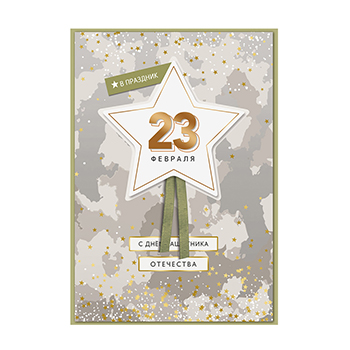 

Открытка Лакарт В праздник 23 февраля 13.5 х 20 см