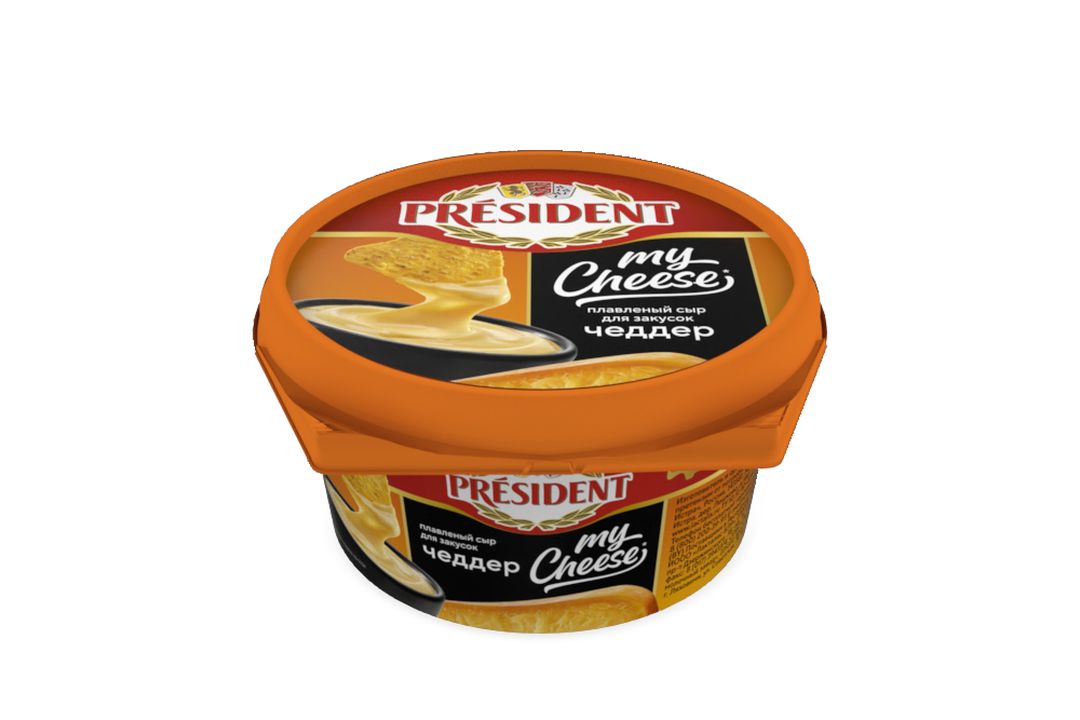 

Сыр плавленый President My Cheese Чеддер для закусок 51% БЗМЖ 125 г