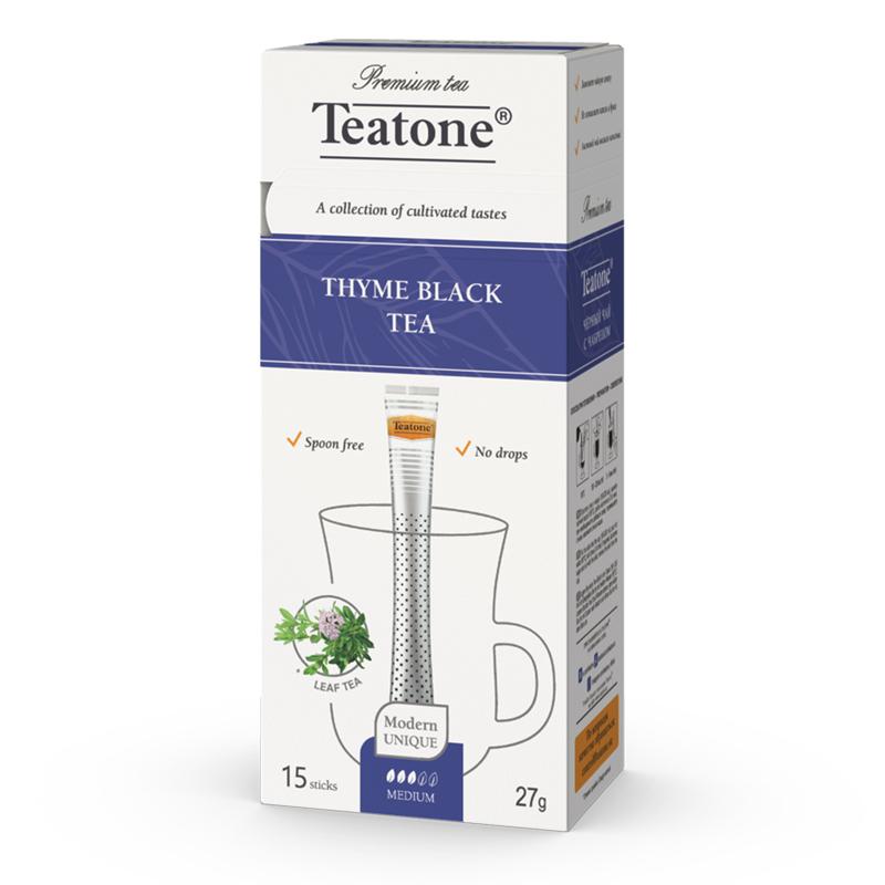 

Чай черный Teatone Thyme Black line Tea с чабрецом 15 стиков 27 г