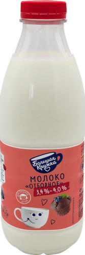 

Молоко Большая Кружка пастеризованное 3.4-4% без ЗМЖ 930 г