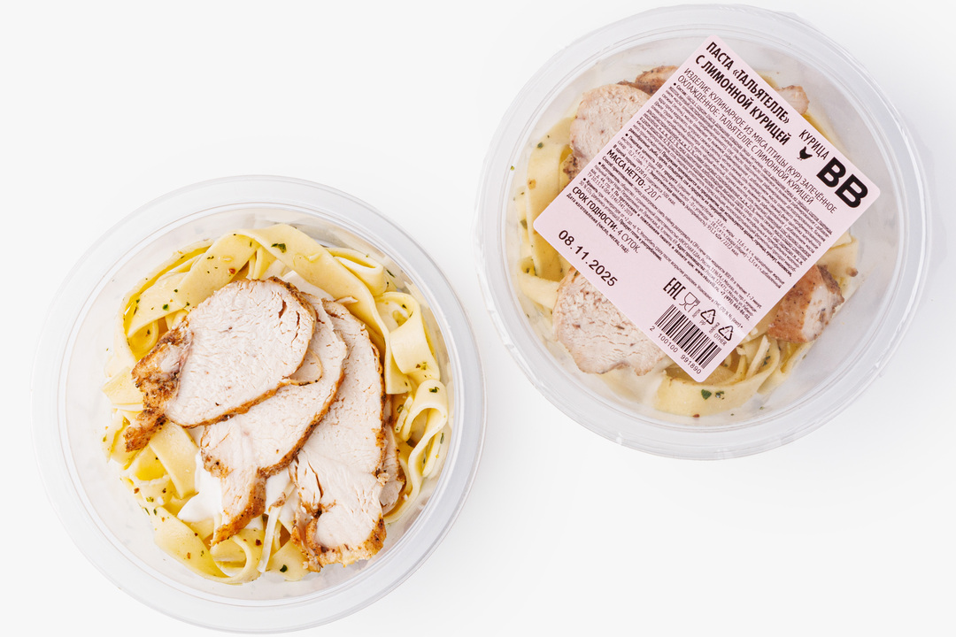 

Паста Тальятелле с лимонной курицей ВкусВилл 220 г