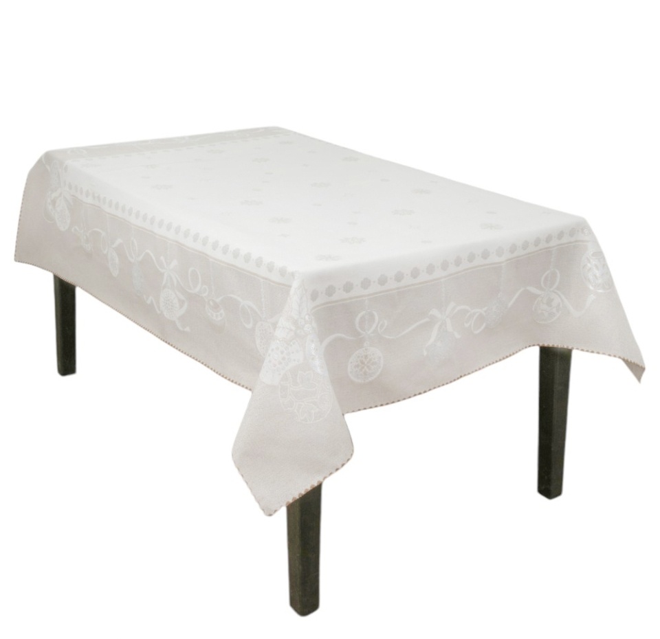 

Скатерть гобеленовая Vingi Ricami Чик Фиокко бежевая 140 x 240 см