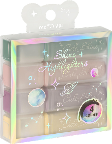 

Набор текстовыделителей Meshu Shiny 4 цвета